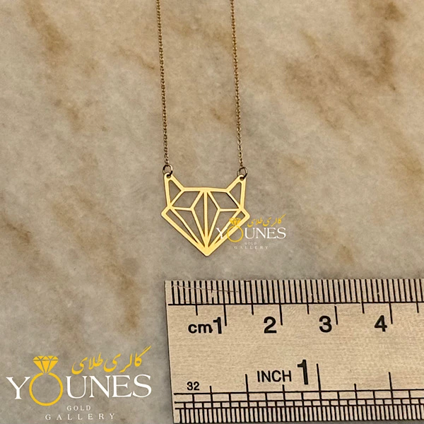 گردنبند مینیمال روباه طلا